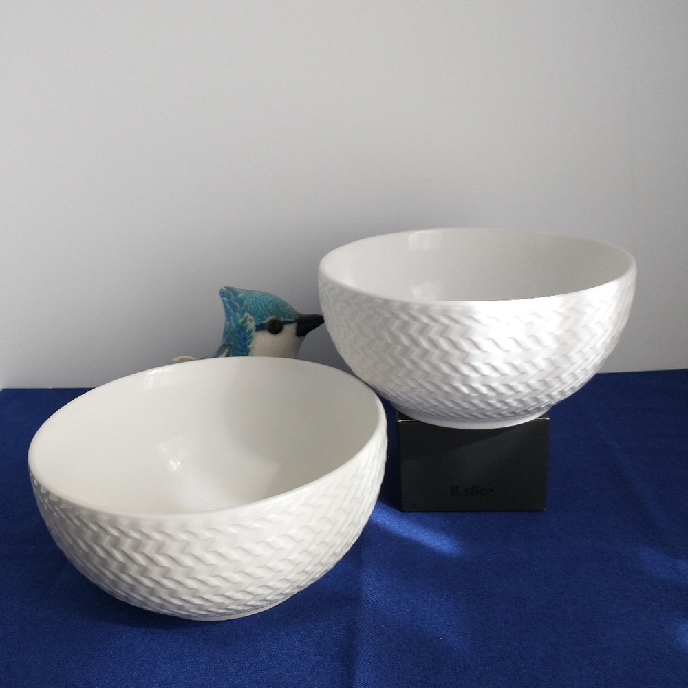 PFALTZGRAFT Winston 2 Set Cereal Bowls Chevon pattern